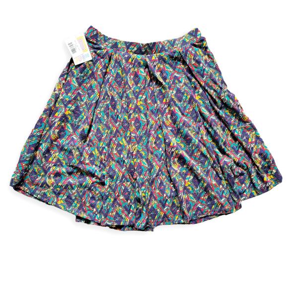 Lularoe Madison Box Pleats w/ Pockets Geometric Paisley Skirt Women Sz XL - Picture 1 of 7